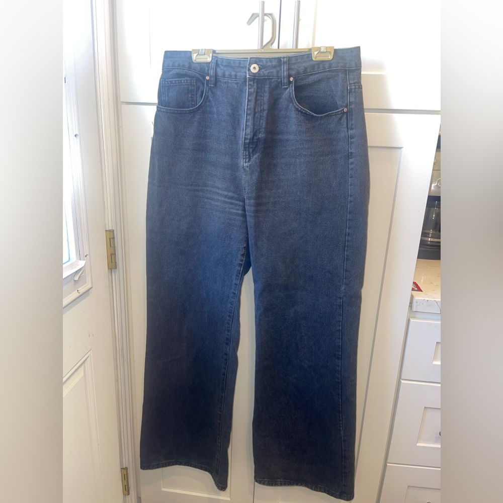 Black Cotton On Long Wide Leg Jeans